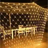 Decorazioni natalizie Led Net Light Outdoor String impermeabile Ghirlanda Ornamenti Year Home Natal Y201020