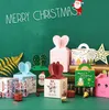 뜨거운 판매 크리스마스 축제 크리스마스 이브 사과 선물 상자 종이 상자 진저 사탕 선물 상자 작은 선물