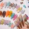 Pregos Falsos 6/10 / 50 pcs 3D Cartoon Cristal Urso Nail Art Rhinestone Acessórios Gems Manicure Candy Color Decorações 220225