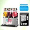 Kommersiellt kök 3x12L Tankar Svart Is Slush Machine, Margarita Smoothie Frozen Drink Cooling Beverage Maker