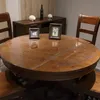 Toalha de mesa redonda de pvc transparente de 2mm, à prova d'água, cobertura de mesa redonda, panos de mesa à prova de óleo, padrão de cozinha, tapete de mesa de jantar bbyc305r