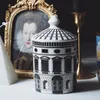 Keramisk husljushållare Gör-det-själv handgjord slottsgodisburk Vintage förvaringsbehållare Caft heminredning Jewerlly förvaringslåda