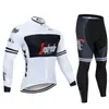 Vintercykelkläder långärmad tröja mens pro team varm set mtb kläder termiska fleece ropa ciclismo unifore pants5328247