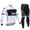 Vintercyklingkläder långärmad tröja män pro team varm set mtb kläd termiska fleece ropa ciclismo unifore pants7557629