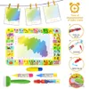 Coolplay wasser zeichnung matte doodle matte baby matte magische stempel stempel set malerei board pädagogisches spielzeug für kinder weihnachtsgeschenk lj200907