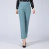 Summer Thin Pants Plus Size business Pantalons pour femmes formelles slim femme vêtements de travail Office Lady carrière taille plus pantalon taille haute 201106