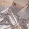 ArtSu Dessous-Set, 3-teilig, sexy BH und Höschen-Set, ärmellos, rückenfrei, Slip-Set, Intimwäsche, glitzernd, ASSU60406