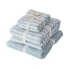 Wygodna pościel bawełniana Zestaw Pościelniczy Knitting Home Textile Krótkie Comforter Pokrywa Płaskie / Dokonowany Król Królowa Twin Pełny Rozmiar T200706