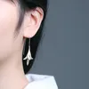 Dangle & Chandelier Cute Female Small Lotus Flower Earrings Fashion 100% Real 925 Sterling Silver Boho Hanging For Women1