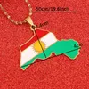 Enamel Kurdistan Map And Flag Pendant Necklace For Men Women Country Maps Ethnic Jewelry Kurdistan Patriotic Gift