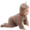 Winter Baby Rompers Baby Boy Girls Clothes Cotton Newborn Toddler Clothes Infant Jumpsuits Warm Clothing 201027