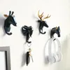 Animal Head Wall Hooks Key Holder Wall Dcor Horse Elephant Deer Head Key Hanger House Room Home Decor Umbrella Handbag Holder 20104987723