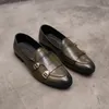 Yomior Pelle spaccata Punta a punta Nuovi uomini di design Scarpe eleganti Mocassini da lavoro formali Slip-On Flats Party Club Oxfords da sposa Y200420