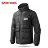 Kutook Winter Cycling Jacket Windproof Outdoor Ski Coat Waterproof Windbreaker Detachable Hat Men