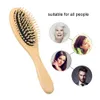 Wooden Hair Comb Massage Brush Anti-static Hair Brushes Scalp Styling Tool W10614