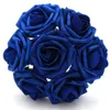 100X fleurs artificielles roses bleu royal pour bouquet de mariée décor de mariage arrangement pièce maîtresse en gros lots LNRS001 T200509