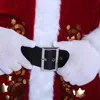 ديكورات عيد الميلاد 9pcs Velvet Deluxe Santa Claus الأب Cosplay بدلة زي الكبار الفستان