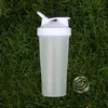 Aangepaste plastic sportwater fles gym handvat 700ml eiwit shaker flessen met bal 201106