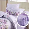 Ensembles de literie Ensemble de fleurs violettes Drap de lit Impression réactive Linge de lit en coton Literie Housse de couette Twin / Full / Queen Taille 221 LJ20081