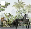 Amerikanska bakgrundsbilder Tropiska Trädgård Vardagsrum Matsal TV Bakgrund Bakgrund Anpassad