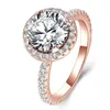 Parringar 2st Top Sell Luxury Jewelry 925 Sterling Silver Round Cut Large White Topaz Cz Diamond Sona Women Wedding Bridal Rin231s