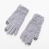 Tricoté femmes gants laine haute qualité doux garder au chaud mitaines dames épais en peluche automne conduite femme gants1