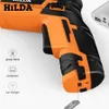 Hilda Cordless Electric Screwnriver Hushållens laddningsbara batteri Mini Drill Power Tools Y200321