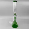 Precio de fábrica Color negro Premium Espiral Perc Base de vaso Ice Bong tubería de agua de vidrio bongs tubería de agua 15.8 pulgadas de alto ES-GB-024