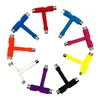 100pcs Skate T TOOL Skateboard Scooter Longboard Tools Kick Scooter Mini T Wrench Spann All-in-one Skate Tools spedizione veloce