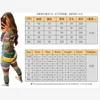 Colorful Striped Two Piece Set Women Clothes 2021 Tracksuit Low Cut Tops Long Pants Casual Sportswear 2 Piece Outfit for Women