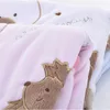 Couvertures de bébé en molleton doux de haute qualité, dessin animé d'hiver pour bébé, poussette, nouveau-né, couverture d'emmaillotage, couverture de literie pour bébé LJ201014