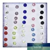 1 Set 4mm 5mm Rotondo Cristallo Strass Magnete Orecchino Della Vite Prigioniera Delle Donne Mens Magnetico Falso Ear Plug Orecchino Monili Del Corpo