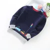 New Boy Sweater Children Clothing Cars Pattern Knitted Sweater Baby Boy Pullover Sweater Knitwear 2-5T Kids Kids Sweaters 201128