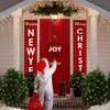 Babbo Natale Decorazioni per striscioni decorativi per porte natalizie per ornamenti appesi a casa Navidad Natal Anno Y201020