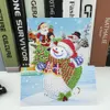 Shirliben 5Dダイヤモンド絵画クリスマスカード雪だるまサンタクロースダイヤモンドの絵画のための絵画のキットDIYクラフトクリスマスギフト2012