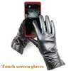 Winter Thickened Warmth Touch Screen Sheepskin Gloves Female Leather White Rabbit Fur Lining Outdoor Windproof Increase Finger 220112