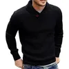 Твердый свитер мужчина вязаные пуловерские свитера с твердым цветом мужской случайный тонкий казако -маскулино осенний зимний свитера мужская одежда мужская одежда