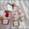 Gift Wrap Event & Party Supplies Festive Home Garden Flower Packing Box Mothers Day Pvc Paper Single Transparent Rose Portable Holiday For D