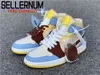 1 أحذية منتصف SE خوف Maison Chateau Rouge Retro Pale Vanilla Cinnamon Blue Yellow Men Outdoor Shoes