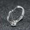 Women039S Cupronickel Solid S925 Srebrny pierścień Dangel Fresh Water Pearl Regulble1635559
