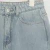 Calças de denim elegante feminino jeans de cintura alta com pele bf casual botão calças womens streetwear outono inverno