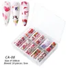 adesivi chrismas 10 rotoli di lamina per unghie adesivi misti per nail art lamina di trasferimento colorata involucri di farfalle decalcomanie adesive decorazione per unghie di carta