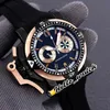 New Chronofighter Left Hand Two Tone Rose Gold White Inner Blue Dial Quartz Chronograph Mens Watch Blue Rubber Strap Stopwatch Hello_Watch