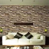 3D Wall Stick 10 Metri Brick Stone Effetto rustico Carta autoadesiva per soggiorno Cucina TV Sfondo l0712 Y200103