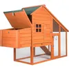 US-Lager Kleinkaninchen Hutches mit gutem Wohnkultur Qualität Holz Haustierhaus Häschenholz Hutch Dog Coops Hühnerkäfige Käfig A04294X