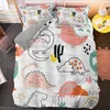Cartoon Dinosaur Bedding Set Twin Queen King Size Boho Complecter Duvet Quilt Cover och örngott Mjukt sängkläder 201209