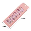 24pcs Stunning Designs False Nails ABS Resin Fake Nail Set Full Manicure Art Tips