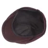 Berets SLECKTON Fedora Peaked Cap Mode Baskenmütze Flache Sboy Retro Achteckige Hut Schwarz Casual Herren Hüte Visier Baker Boy