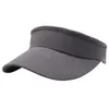 女性サマーファッションアウトドアスポーツ空のトップ調整可能なバイザーハット大人UV保護ヘッドバンドソリッドサンプルーフ野球cap1