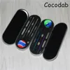 Juego de herramientas para dabber de cera, 5 estilos, color plateado del arco iris, herramienta para tarro para dab de 80 mm a 120 mm, vaporizador de hierba seca para contenedor de cera para tapete para dab